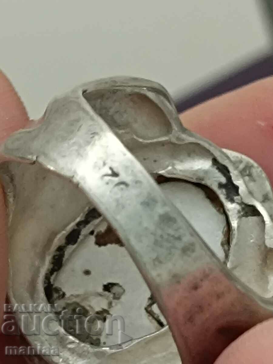 Solid silver ring marked #DS - 5 Solid silver ring marked #DS - 5