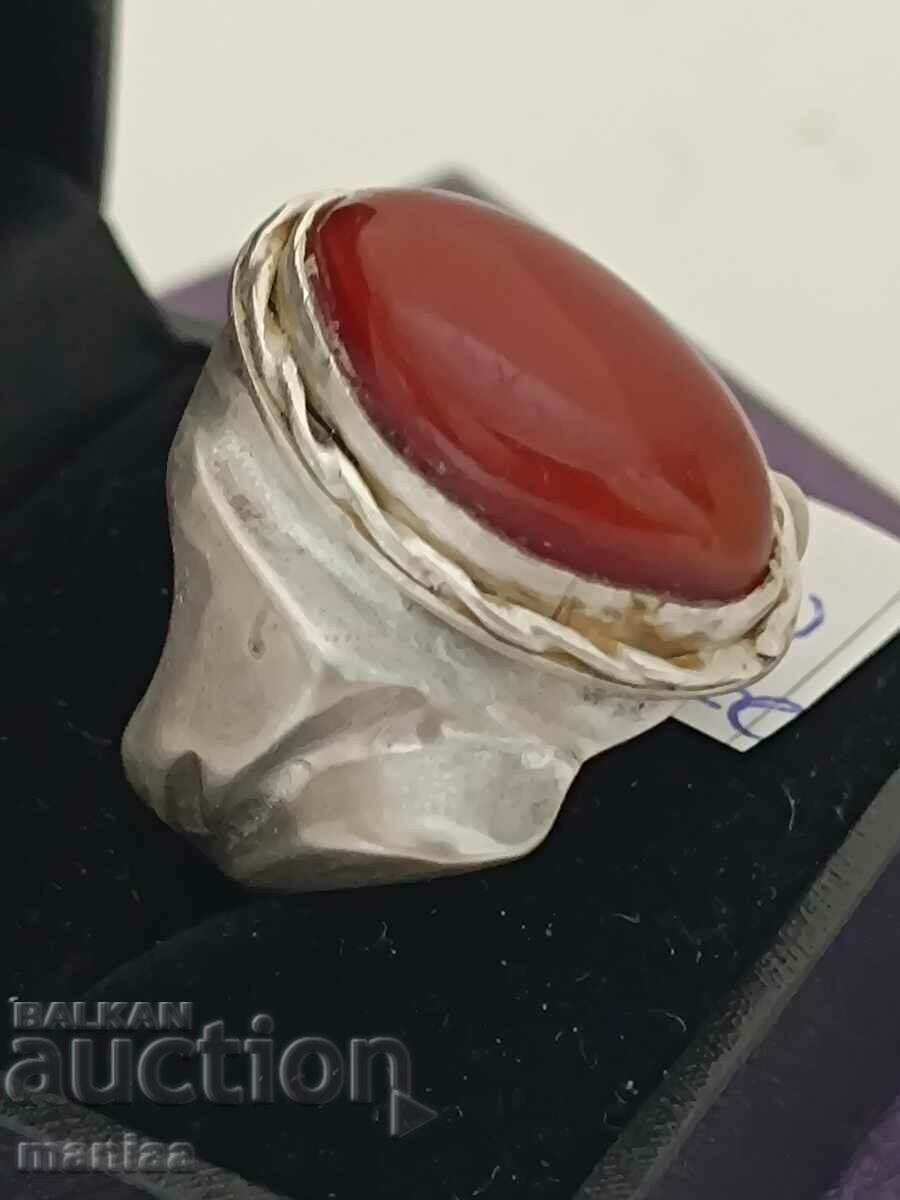 Δαχτυλίδι από μασίφ ασήμι με την ένδειξη #DS