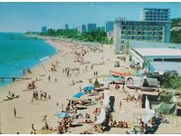 България Пощенска картичка 1975г.  Златни пясъци-плажът ...
