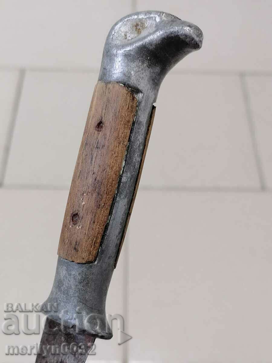 Old Bulgarian knife with an eagle head - 6