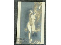 Old Russian erotic card Andromeda