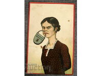 Παλιά γερμανίδα συγγραφέας καρτ ποστάλ PK Γερμανία