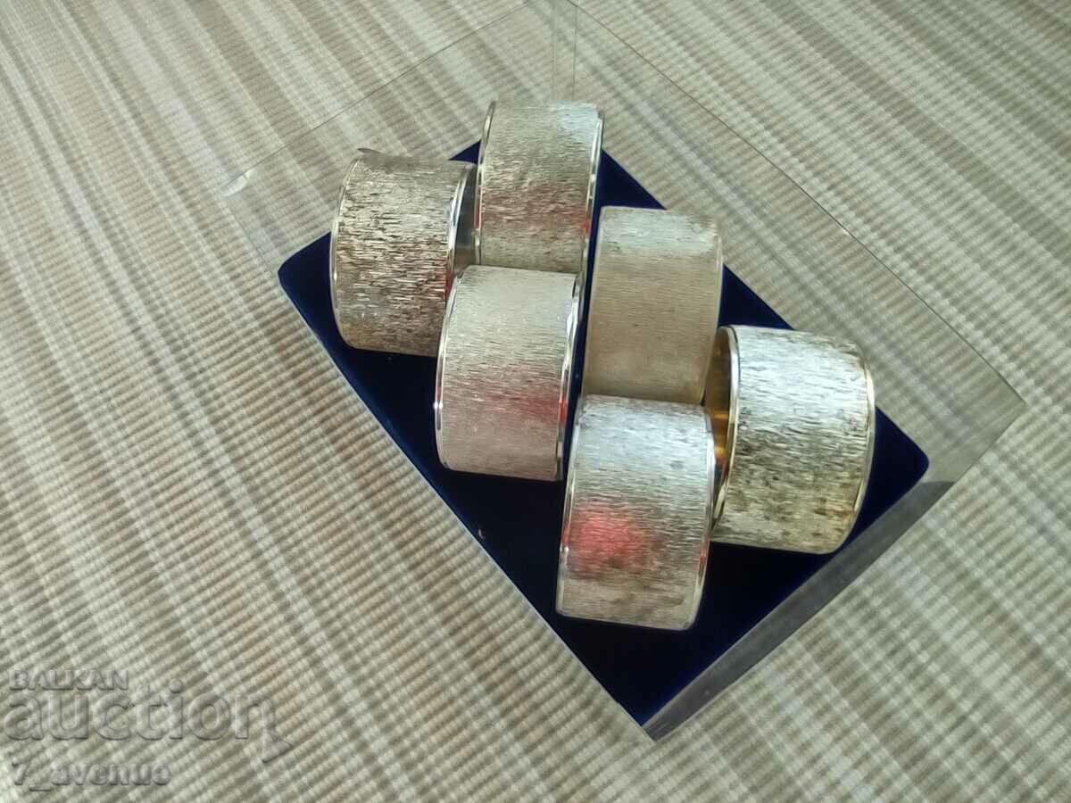 Set - silver plated napkin rings, Germany with price 199.00 BGN | € 101.75 Set - silver plated napkin rings, Germany with price 199.00 BGN | € 101.75