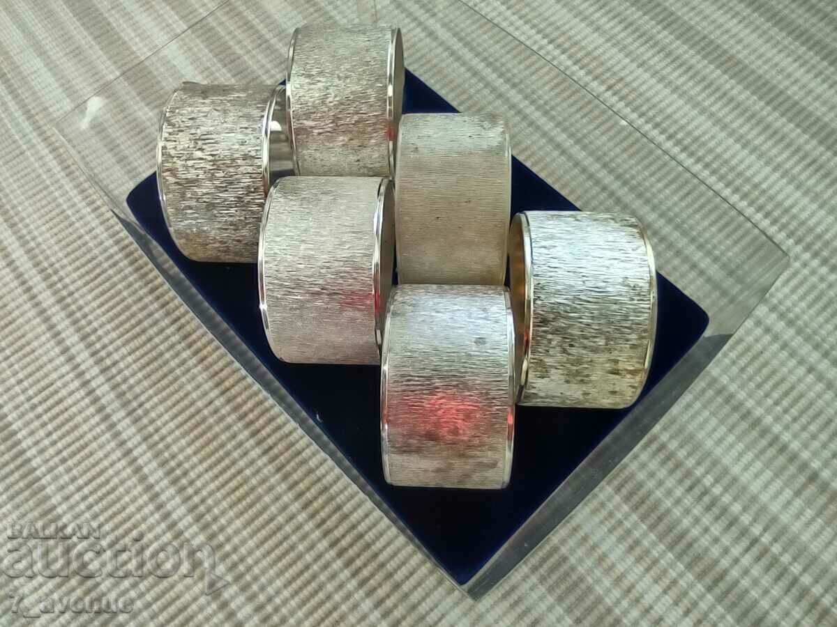 Auction Set - silver plated napkin rings, Germany Auction Set - silver plated napkin rings, Germany