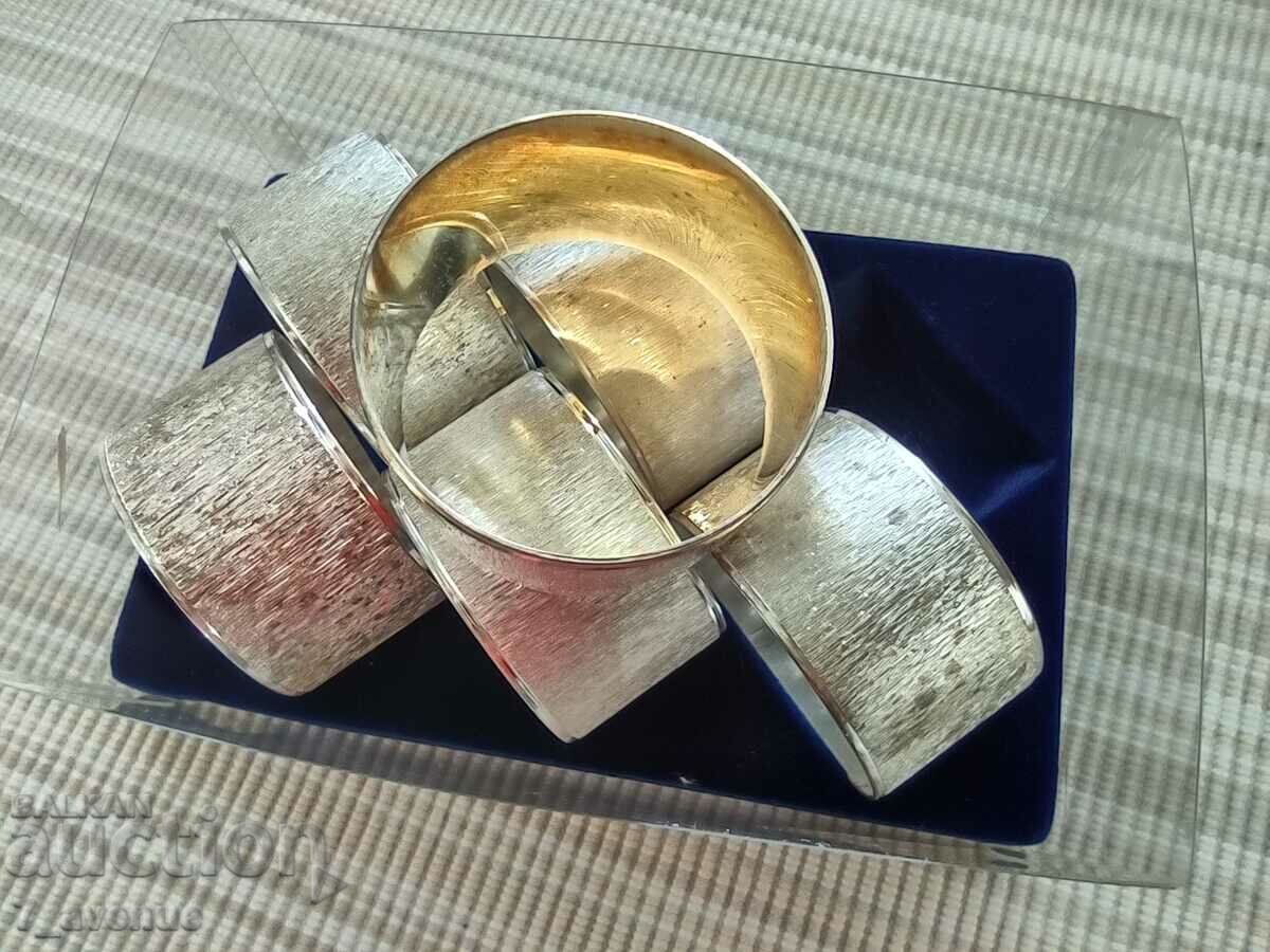 Delivery of Set - silver plated napkin rings, Germany Delivery of Set - silver plated napkin rings, Germany