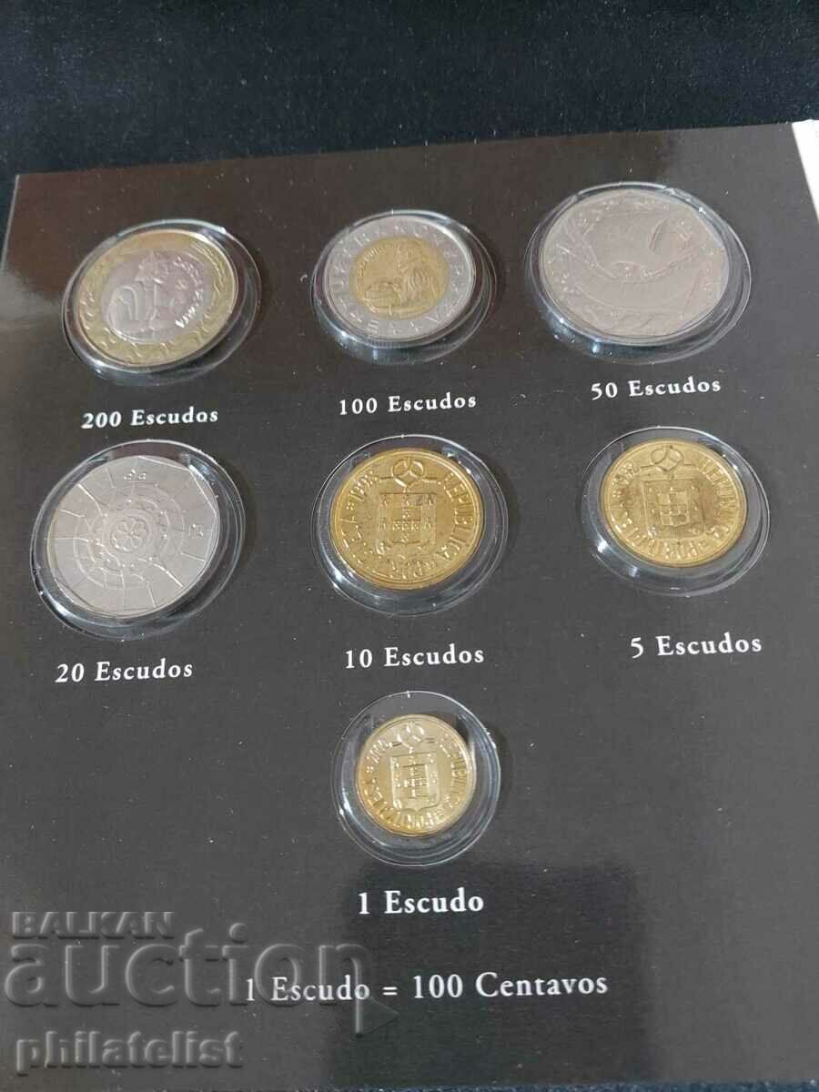 Auction Complete set - Portugal in escudos 1992-2000 and Euro series Auction Complete set - Portugal in escudos 1992-2000 and Euro series