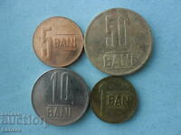 1 , 5 , 10 и 50 бани 2012 г. Румъния