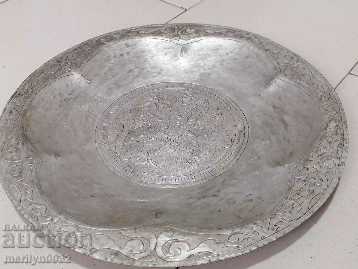 Tin-plated ritual bowl for nafora 19th century copper vessel UNIQUE - 5