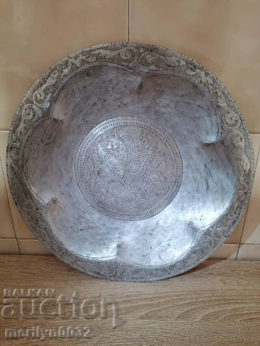 Tin-plated ritual bowl for nafora 19th century copper vessel UNIQUE - 6