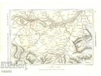 1877 - LA GUERRA DE ORIENTE - HARTA BULGARIA CENTRALĂ