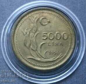 Турция 5000 лири 1996