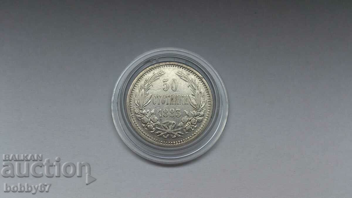 Silver coin of 50 cents 1883