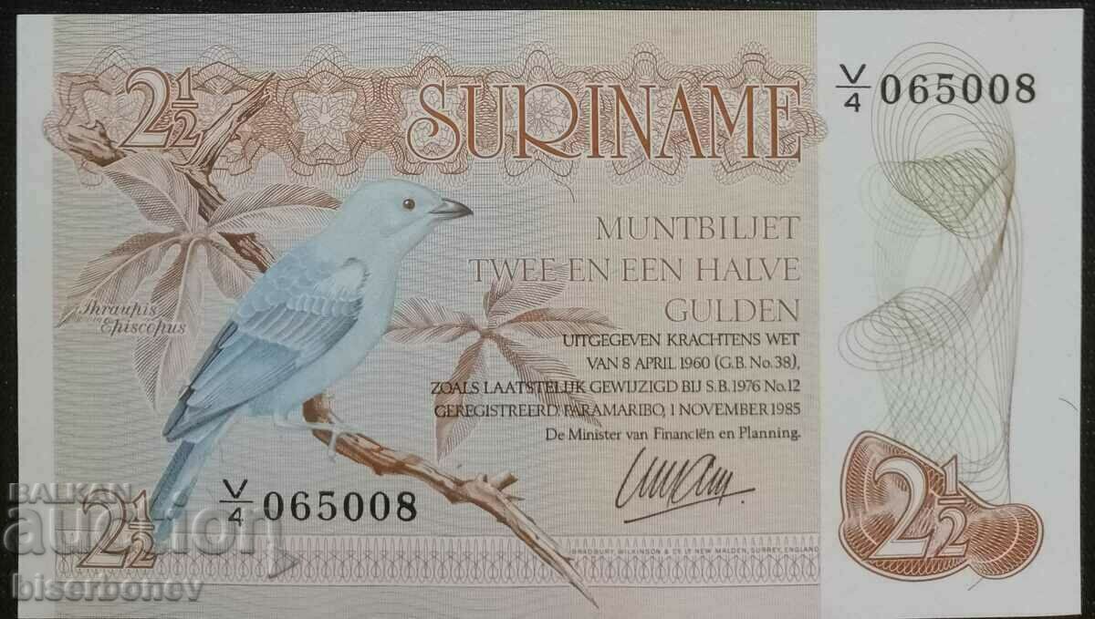 2½ gulden, φιορίνι του Σουρινάμ, Σουρινάμ, 1985 UNC