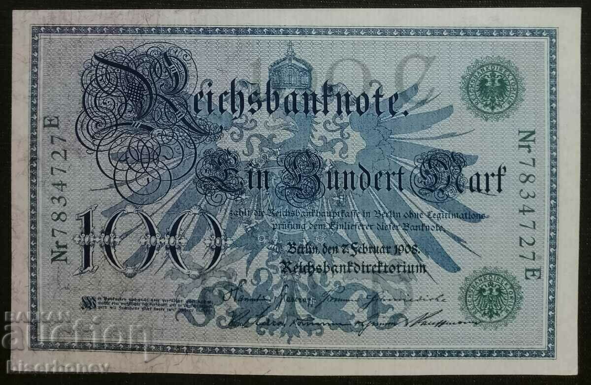 100 marks Germany, 100 mark Germany, 1908. UNC