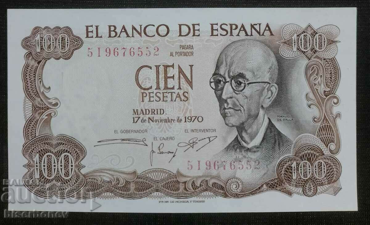 100 pesetas Espana, 100 песети Испания, 1979 г. UNC