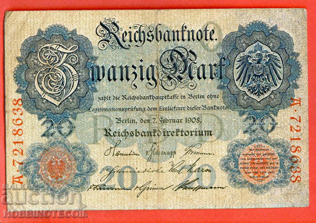 GERMANIA GERMANIA 20 Timbre - emisiune - emisiune 1908