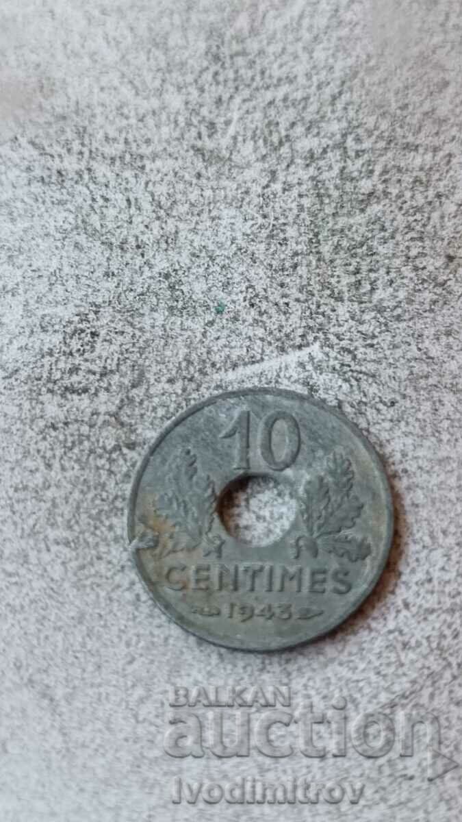 Franta 10 centimes 1943
