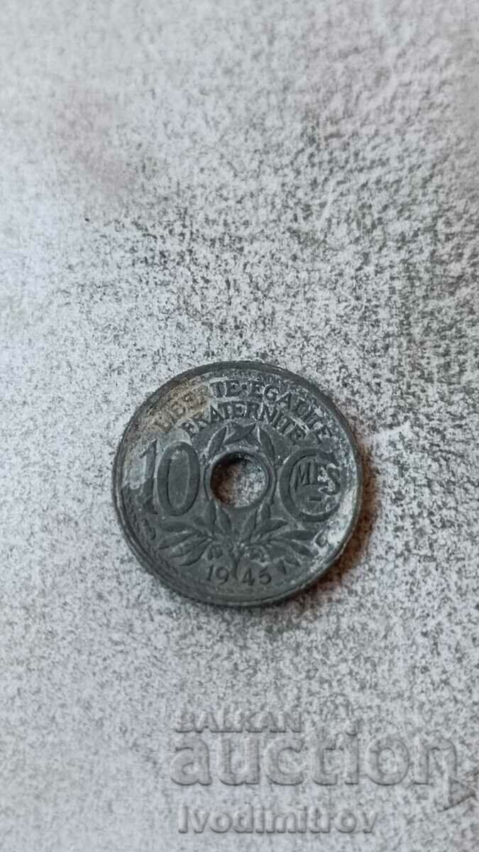 Franta 10 centimes 1945