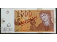 Δείγμα 1000 denars Μακεδονία, 1996 UNC