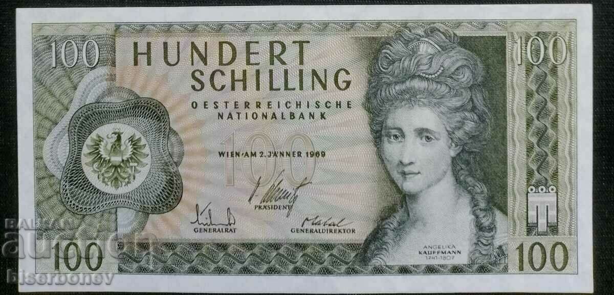 100 шилинга Австрия, 100 shillings Austria 1969 aUNC