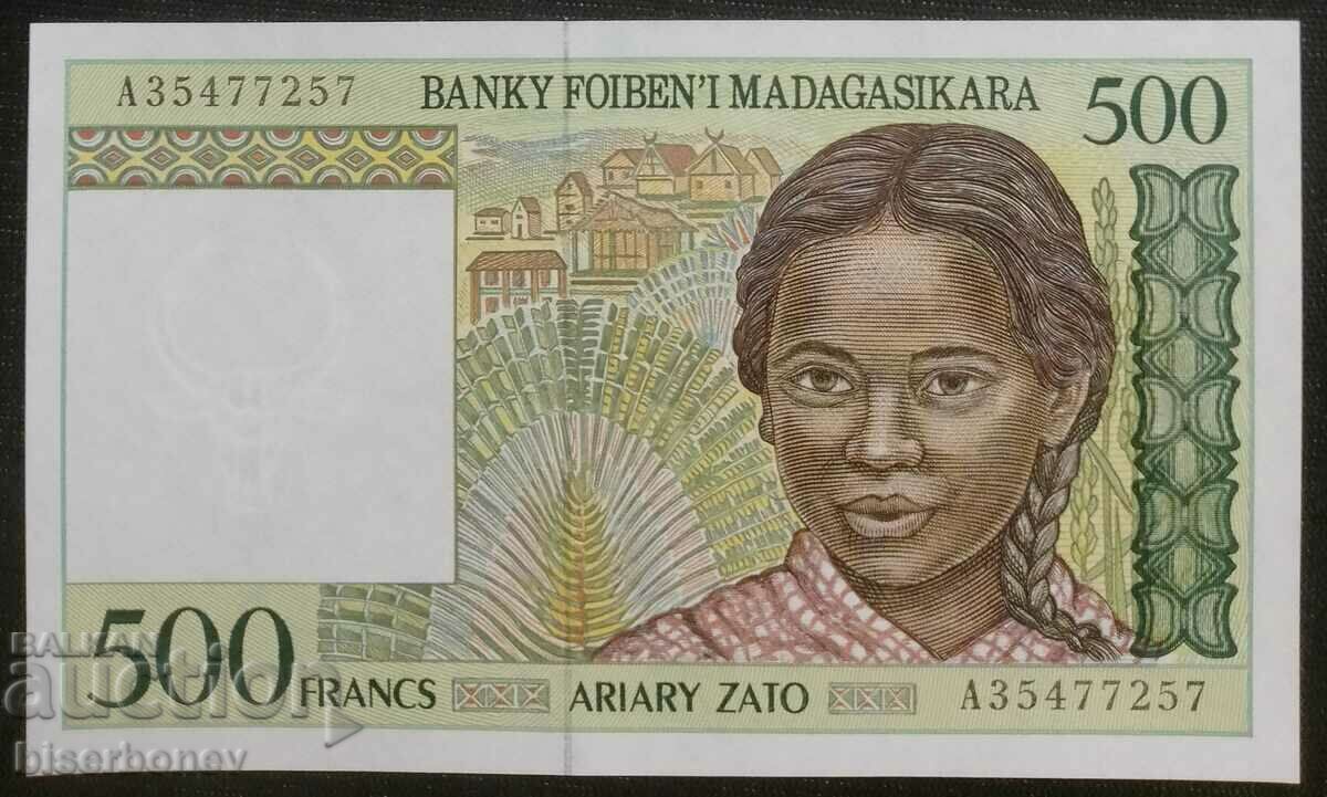 500 франка Мадагаскар, 500 francs Madagascar, ariari UNC
