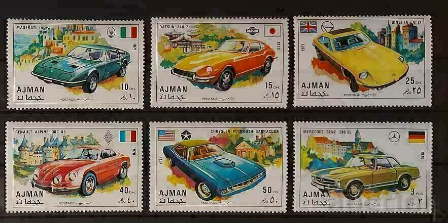 Ajman 1971 Cars/Buildings/Flags MNH