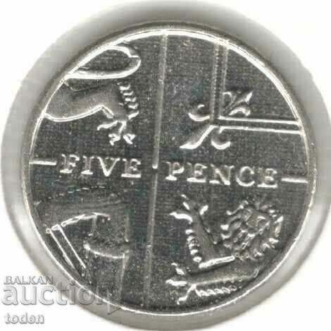 Ηνωμένο Βασίλειο-5 Pence-2014-KM# 1109d-Elizabeth II 4η σελ.