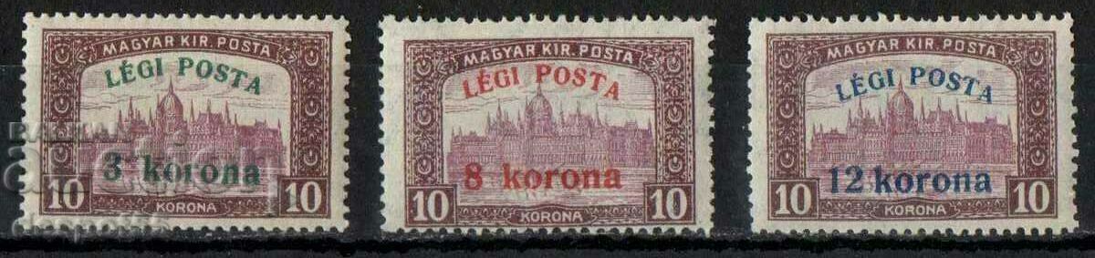 1920. Ungaria. Aer mail - Overhead a Parlamentului din 1917.