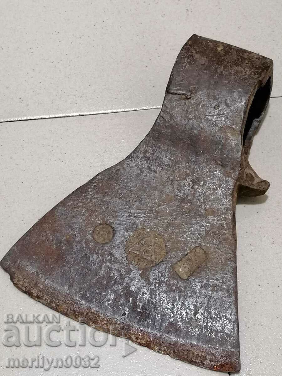 Old ax powerful ax tool wrought iron