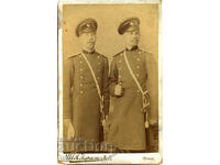 Φωτογραφία - δύο Βούλγαροι αξιωματικοί - χαρτόνι περίπου. 1918
