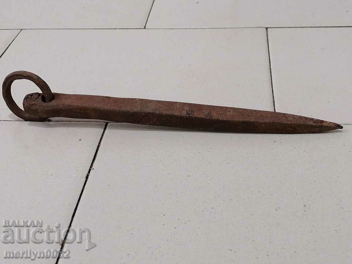 An old donkey's tack, a huge nail, wrought iron - 5 An old donkey's tack, a huge nail, wrought iron - 5