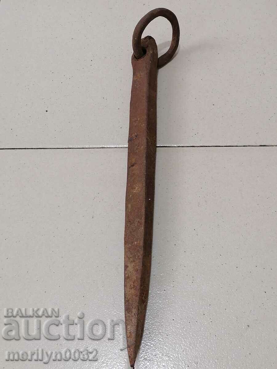 An old donkey's tack, a huge nail, wrought iron - 7 An old donkey's tack, a huge nail, wrought iron - 7