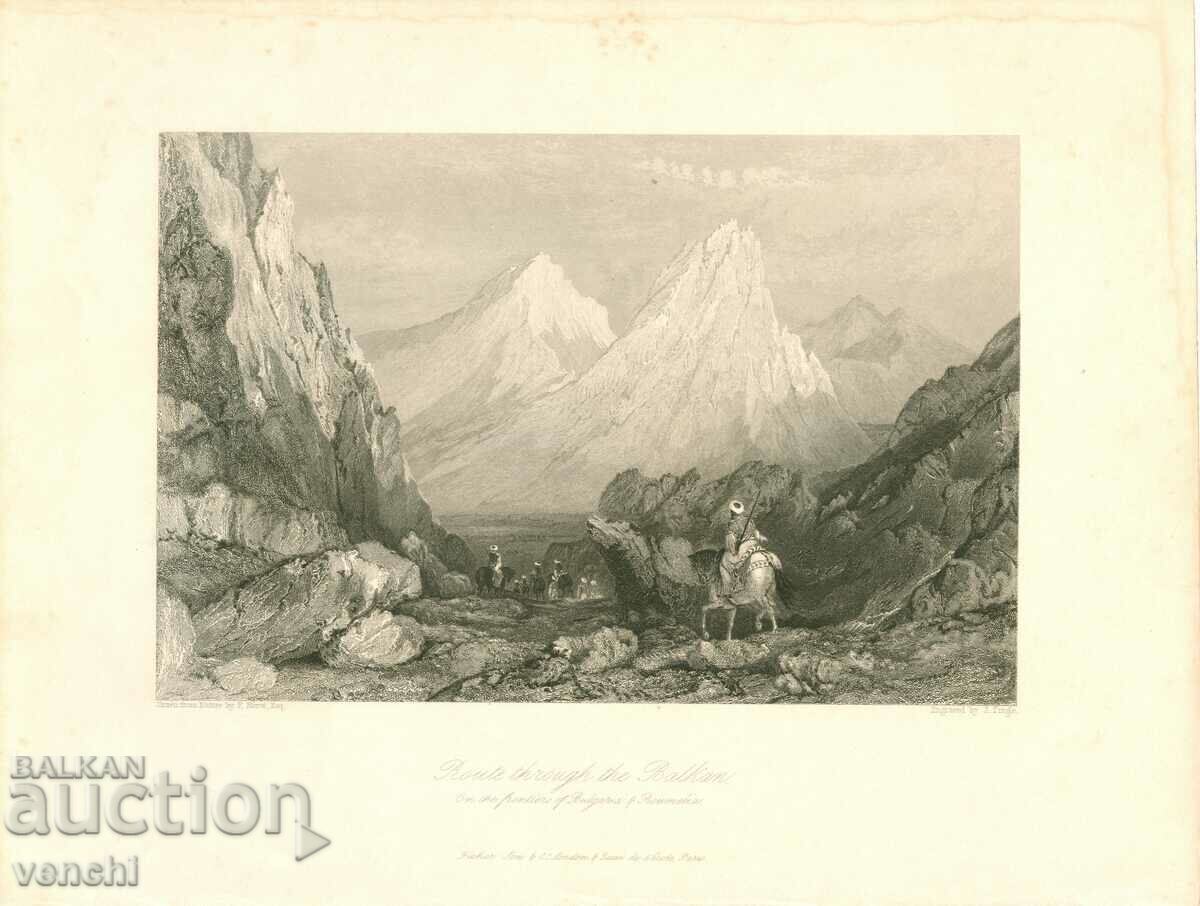 1840 - ENGRAVING - PASSAGE IN THE BALKANS - ORIGINAL