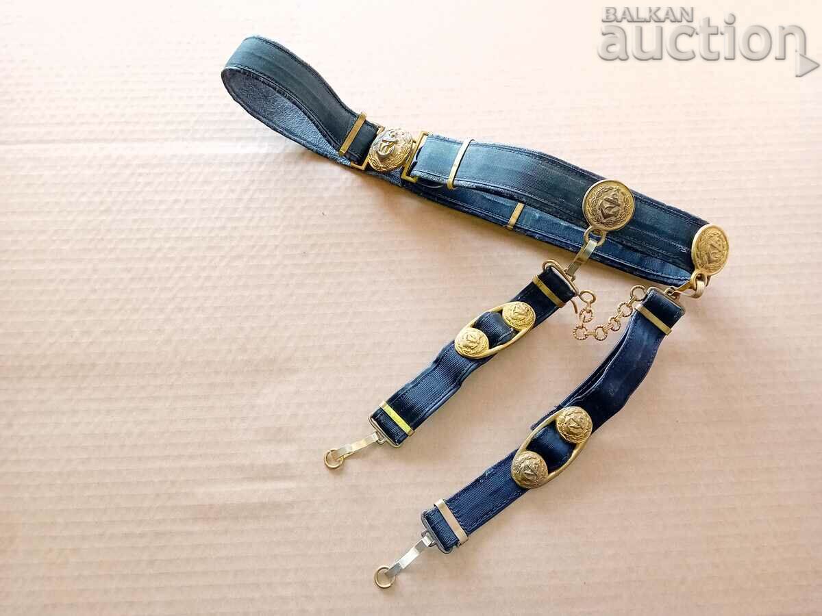 Naval officer belt with dagger brackets