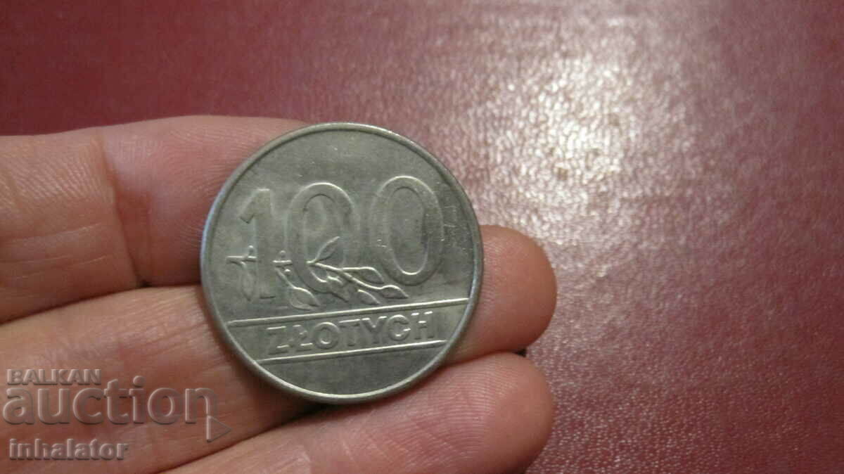 100 zloți 1990 - Polonia