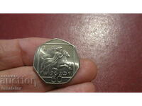 Cyprus 50 cents 2002 - excellent