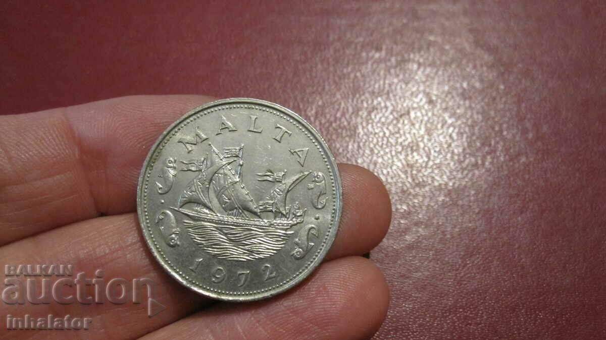Малта 10 цента 1972 год - КОРАБ