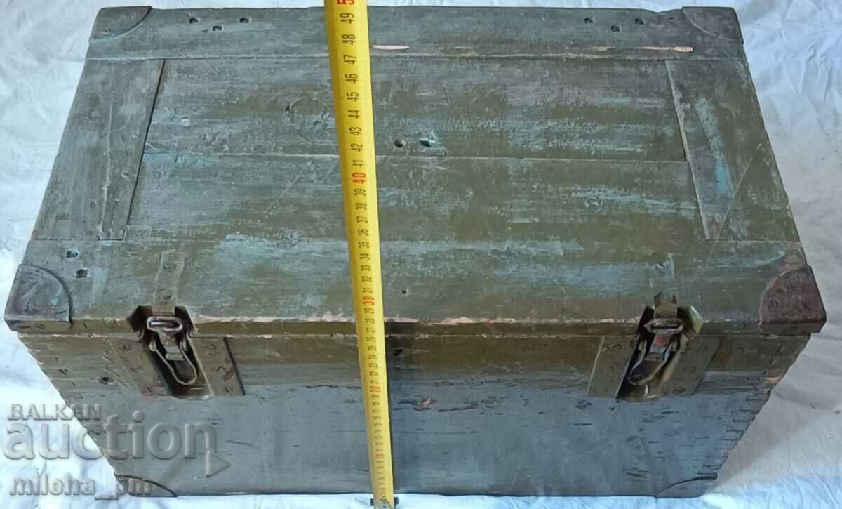 Old wooden war chest with price 99.99 BGN | € 51.12 Old wooden war chest with price 99.99 BGN | € 51.12