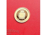 Malta-5 euro 2013-golden-matte-glossy-circulation 10,000 pieces
