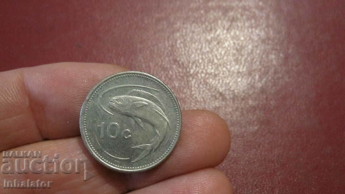 Malta 10 cents 1998