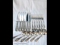 Set of silver plated utensils