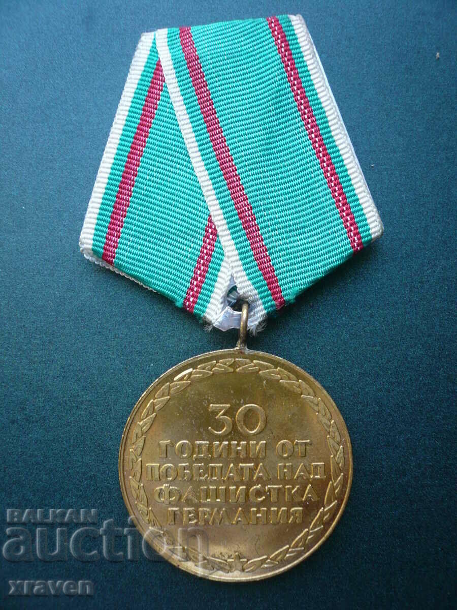 medalie 30 de ani de la victoria asupra Germaniei fasciste, veteran al Războiului Civil Socialist