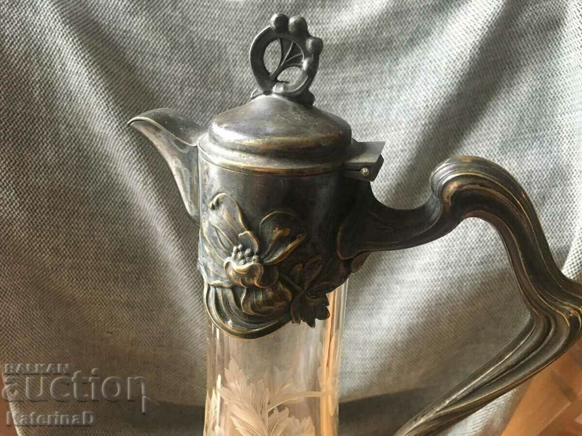 Urcior de sticlă mare Art Nou WMF? cu preț 595.00 BGN | € 304.22