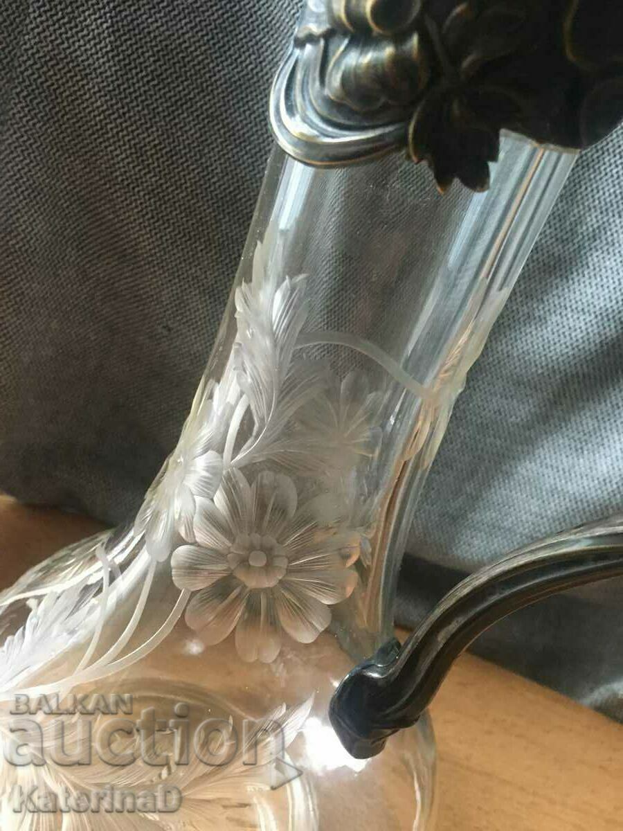 Urcior de sticlă mare Art Nou WMF? - 6