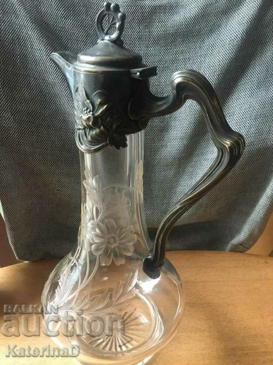 Urcior de sticlă mare Art Nou WMF? - 7