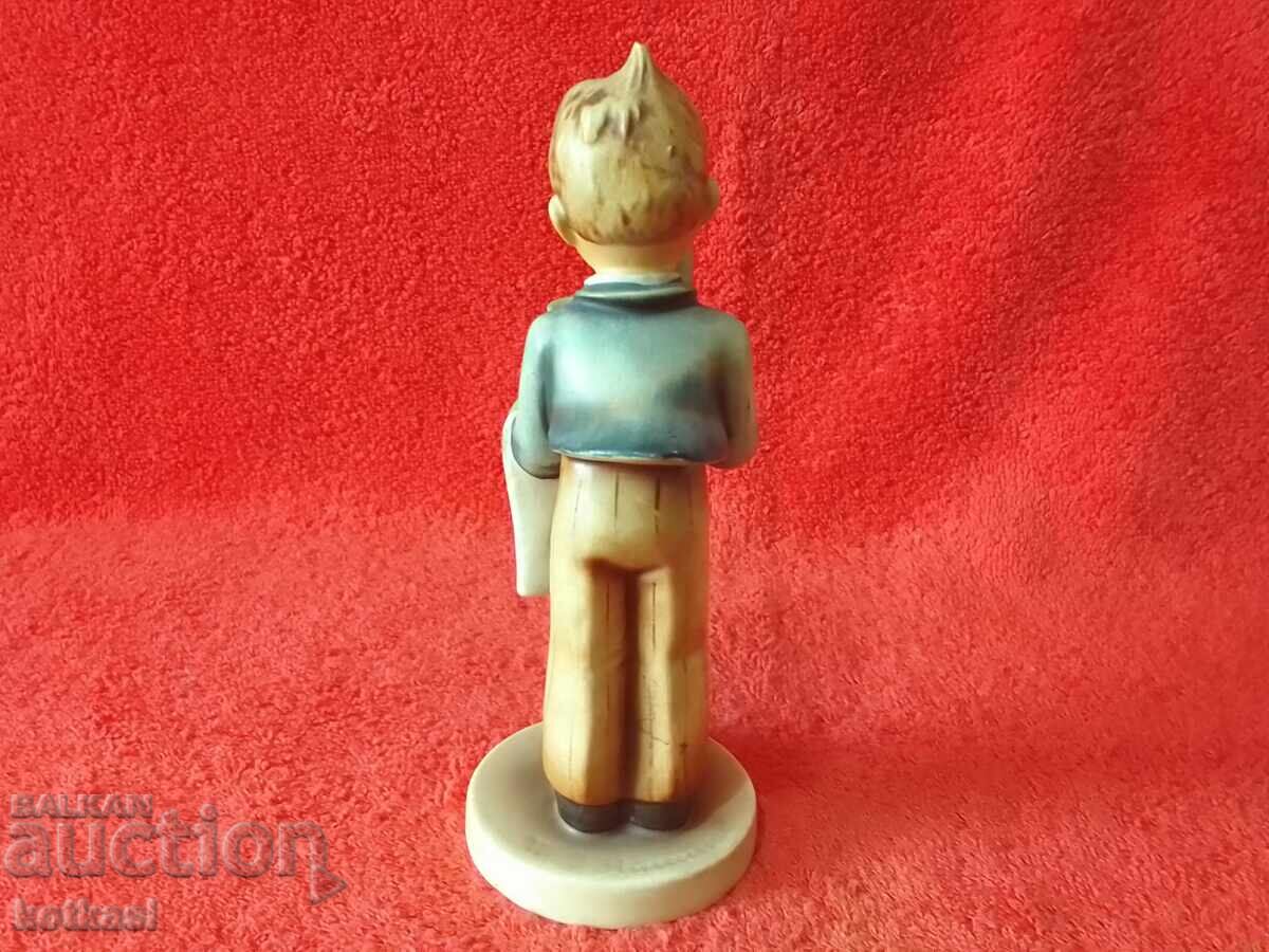 Δημοπρασία Old Goebel Hummel Child Boy σερβιτόρος πορσελάνινη φιγούρα