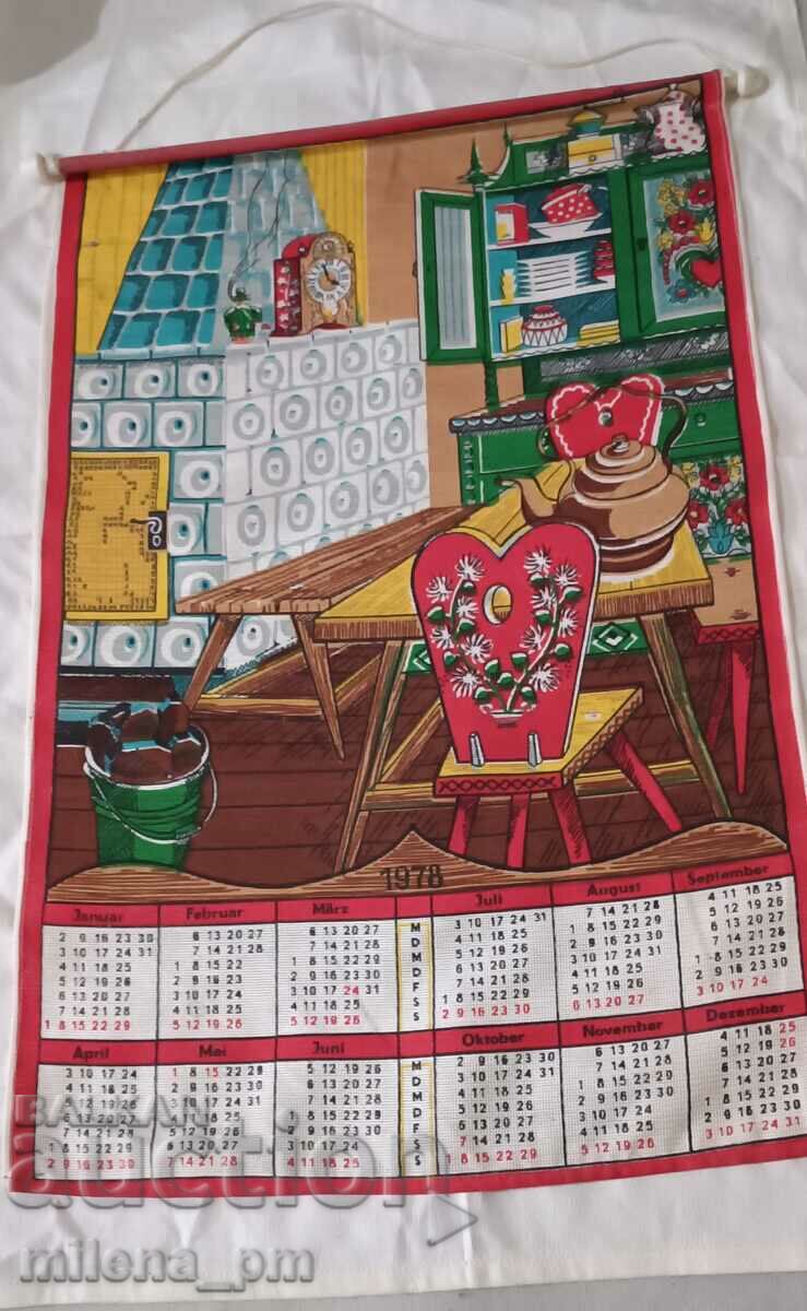 Fabric calendar 1978
