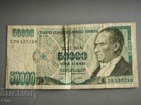Bancnota - Turcia - 50.000 lire | 1970