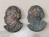 Aplicare tsam 2 piese Georgi Dimitrov basorelief figura plastic