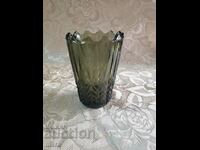 Ретро ваза от цветно стъкло